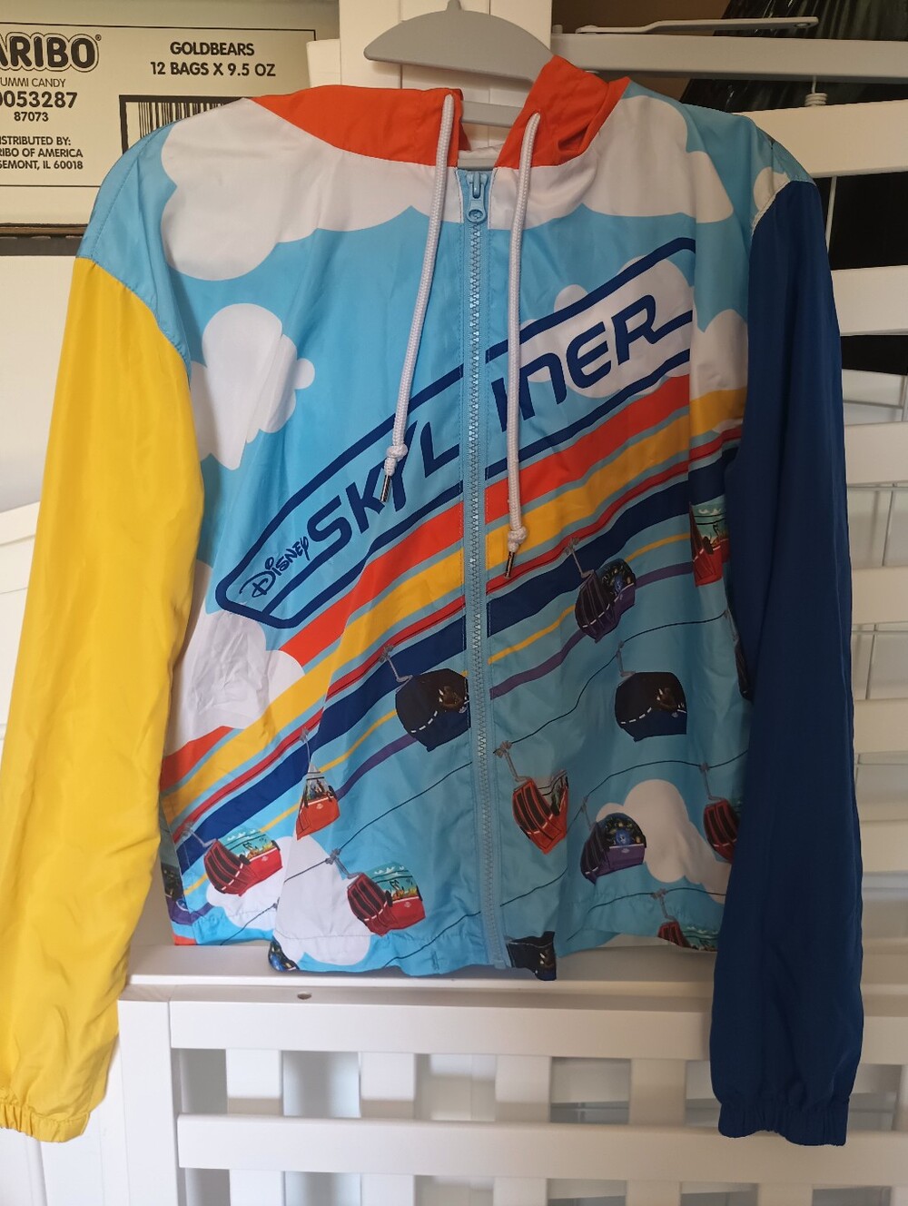 Disney Skyliner Colorblock Jacket in Sky Blue, Yellow, Navy & Orange